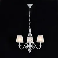 Люстра подвесная Ровена CL427130 Citilux белая на 3 лампы, основание белое в стиле классический Люстра подвесная Ровена CL427130 Citilux белая на 3 лампы, основание белое в стиле классический